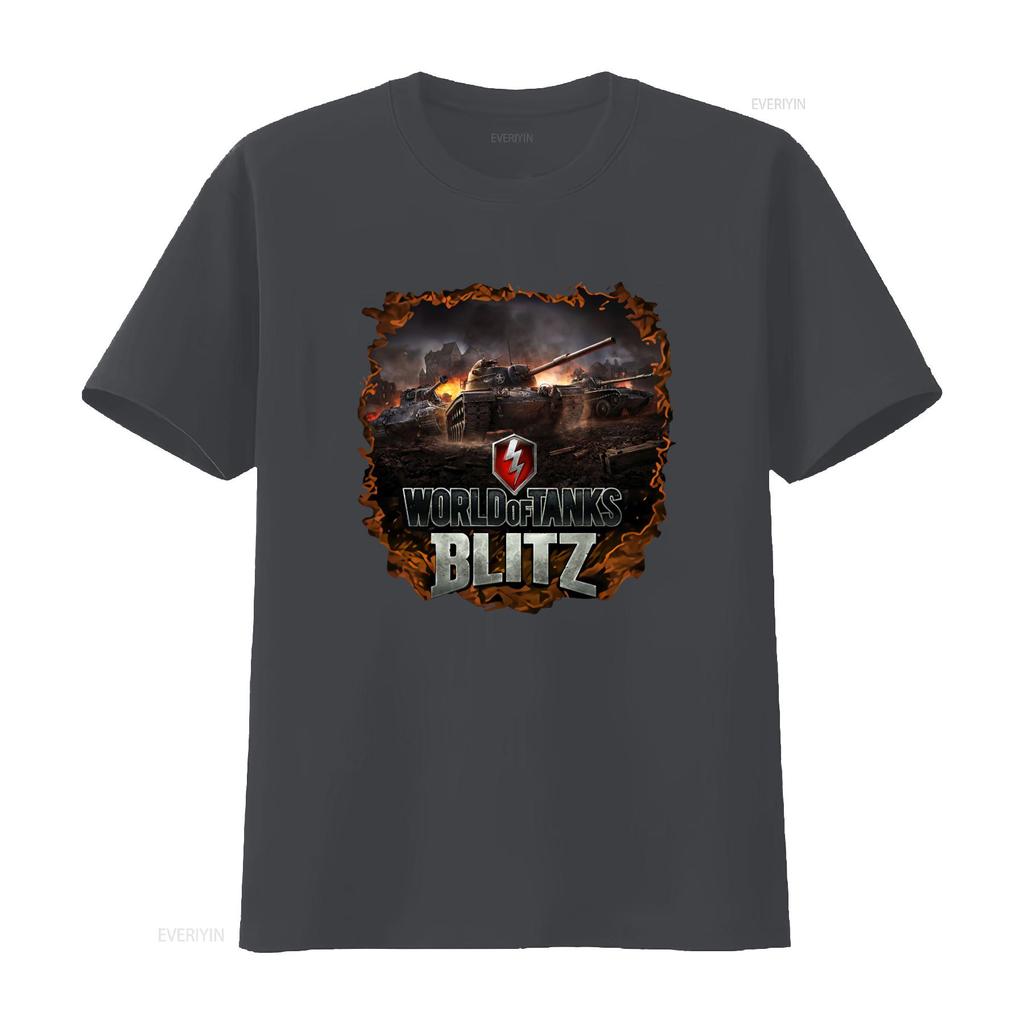 World Of Tanks Blitz Игра про танки Бронированная футболка Для винтажной стильной уличной одежды Графическая Повседневная Мягкая Дизайнерская одежда