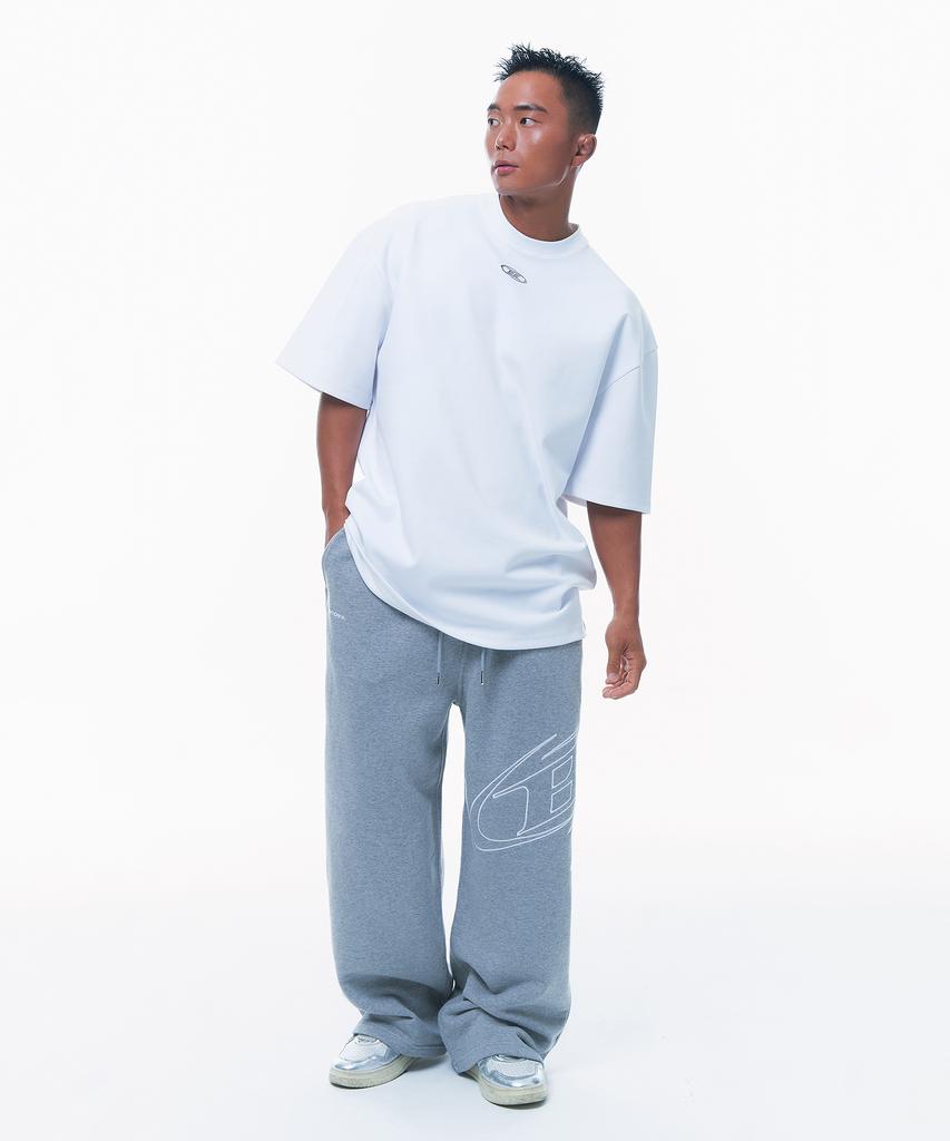 BORN TO WIN Silver B Over Fit T-Shirts [White]