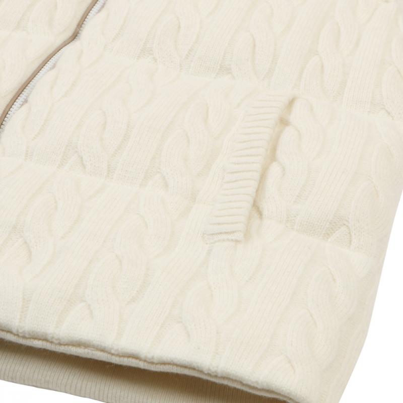 Onoff Women Knit Down Vest Ivory Of2003lb