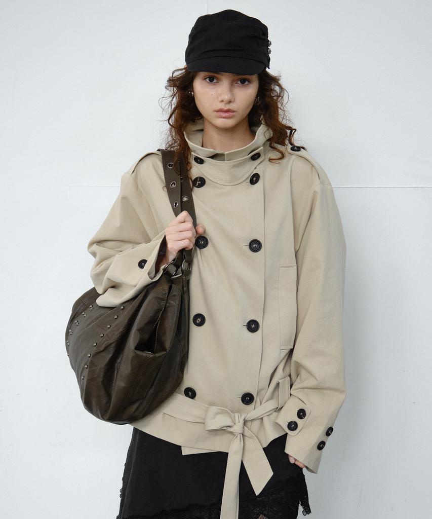 MIDNIGHT MOVE Sh Trench Coat (Beige)