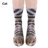 Cotton 3D Print Animal Paw Socks Unisex Adult Novelty Stocking Cat Dog Dinosaur Tiger Paw Socks