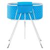 Foldable Dog Bathtub Elevated Light Blue Pet Bathing Station for Dog & Cat