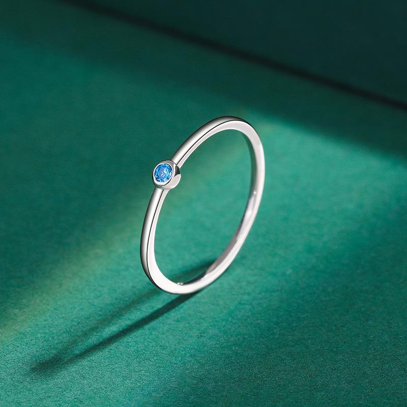 Кольцо из стерлингового серебра 925 пробы с цирконом «12 созвездий» для женщин - Японская легкая роскошь с бриллиантами