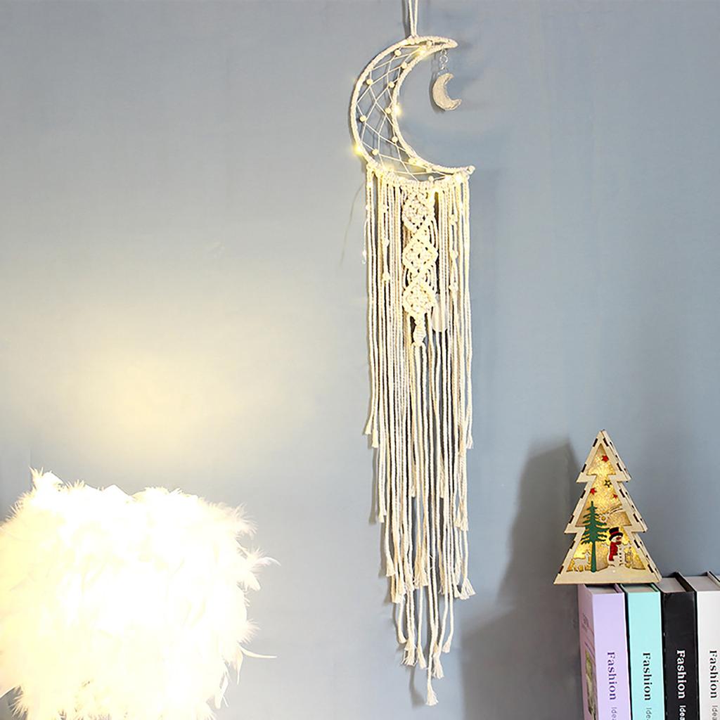 Dreamcatcher Half Circle Moon Feather Home Decoration Ornament Festival Gift
