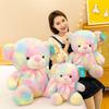 Rainbow Bear Doll Hug Bear Plush Toy Colorful Bear Doll Ragdoll Birthday Gift Female