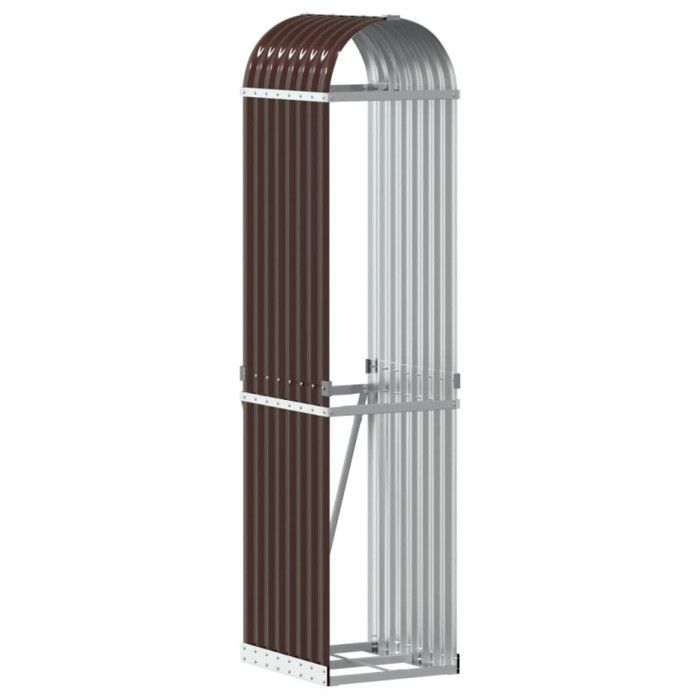 VidaXL Porte-bûches, Support à Bois de Chauffage avec Rangement, Étagère à Bois de Chauffage Extérieur, Marron 40x45x170 cm 364568