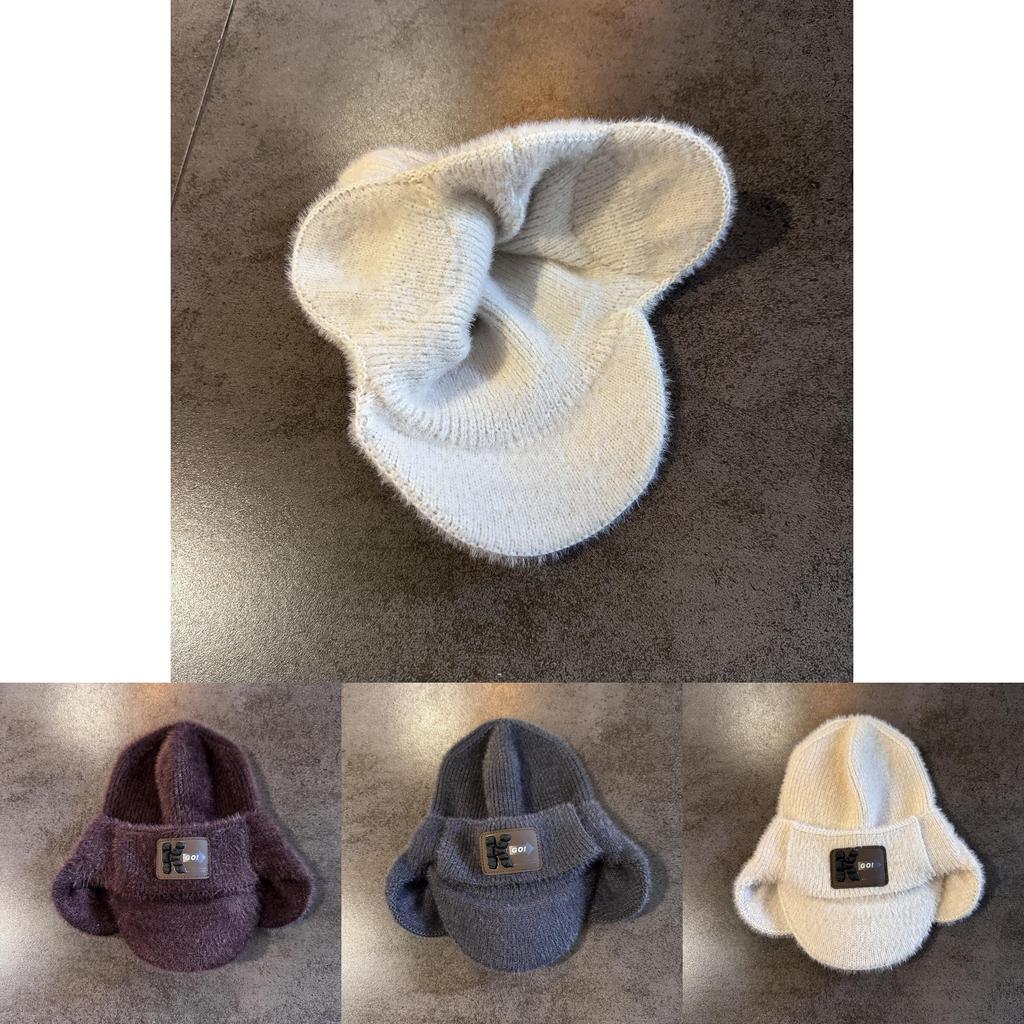 Mens Faux Mink Knit Hat With Letters For Winter Casual And Snow Day Outings