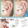 20pcs Plastic Waterproof Ear Protector For Baby Swimming Cover Caps Salon Hairdressing Dye Shield Protection Shower Cap Tool