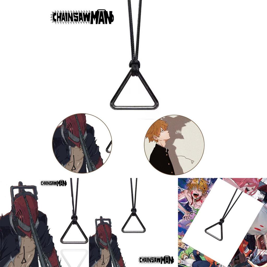 Кулон Денджи Почита Аниме Человек-бензопила Ожерелье для фанатов косплея, цепь из сплава 50 см