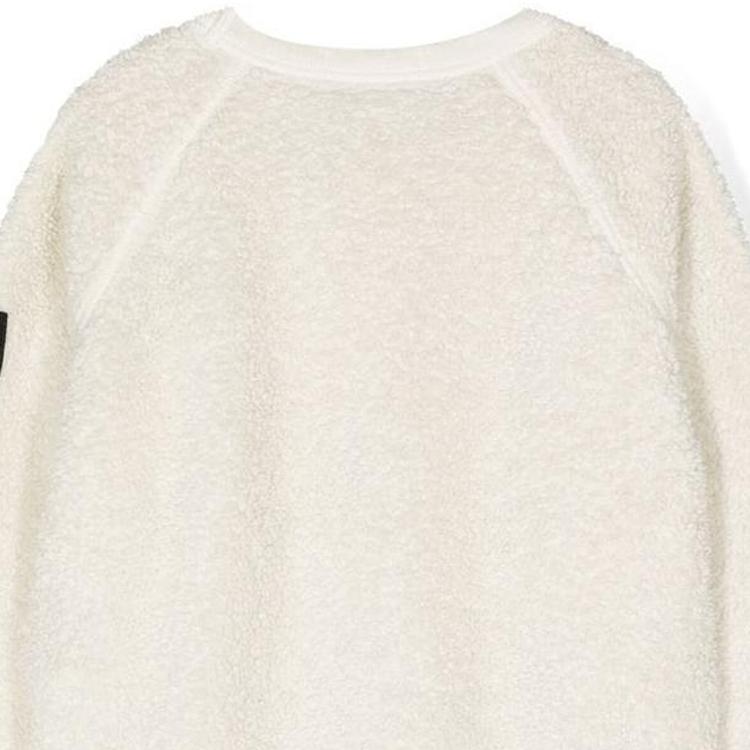 STONE ISLAND Свитшот с логотипом и круглым вырезом Детский свитшот Цвет: Слоновая кость 771660143-V0097