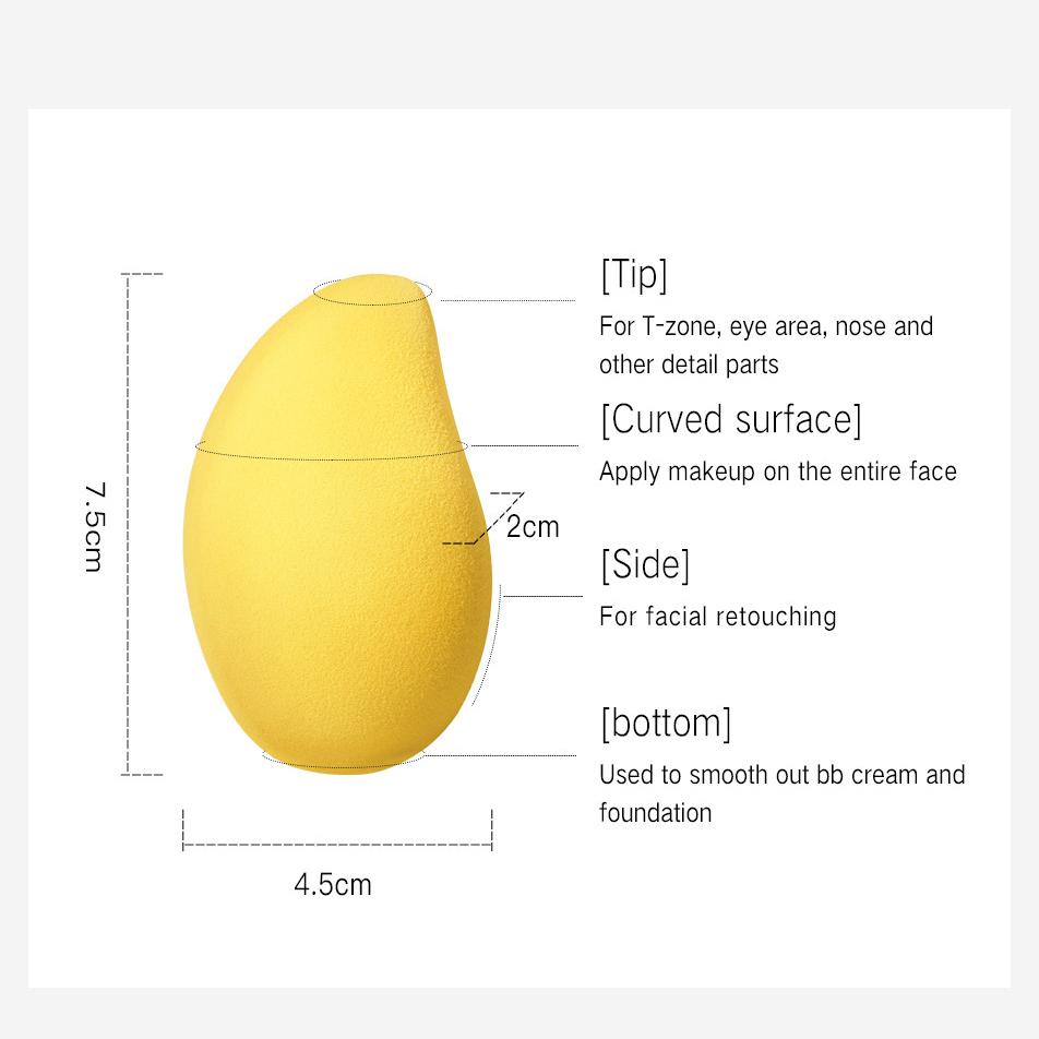 IBCCCNDC Маленький набор яиц для макияжа Mango Beauty Egg, губка для макияжа, яйцо