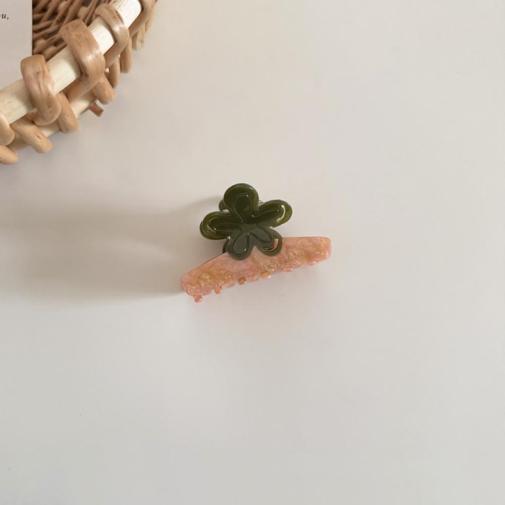 Colorful Flower Hair Claw Sweet Floral Hairpin Retro Crab Clip
