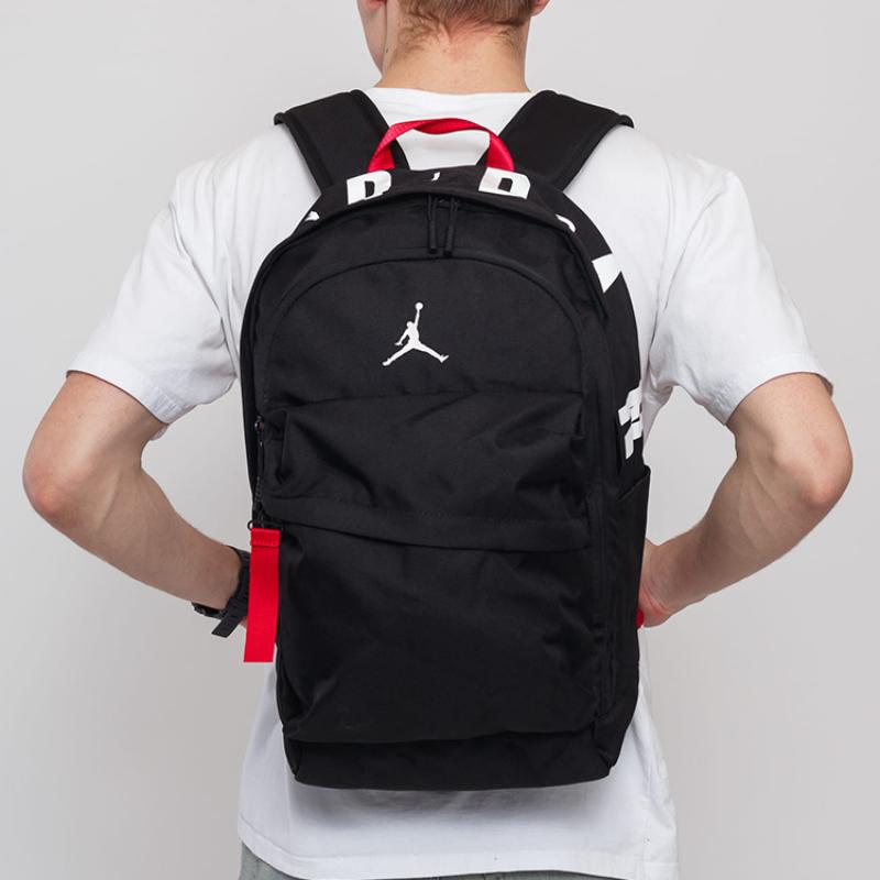 Jordan Polyester Backpack Regular Unisex Black Red Jordan 9A0172-023