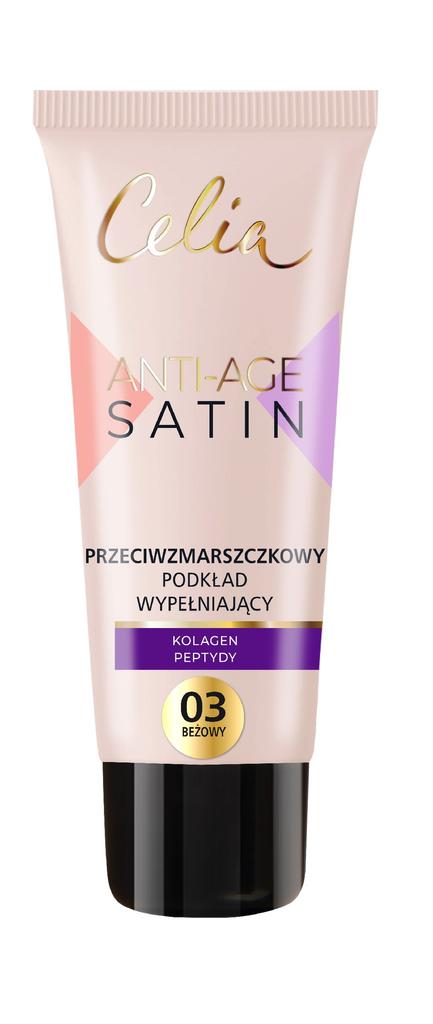 Celia Anti-Age Satin Przeciwzmarszczkowy Podkład Wypełniający Nr 03 - Beżowy 30 Ml
