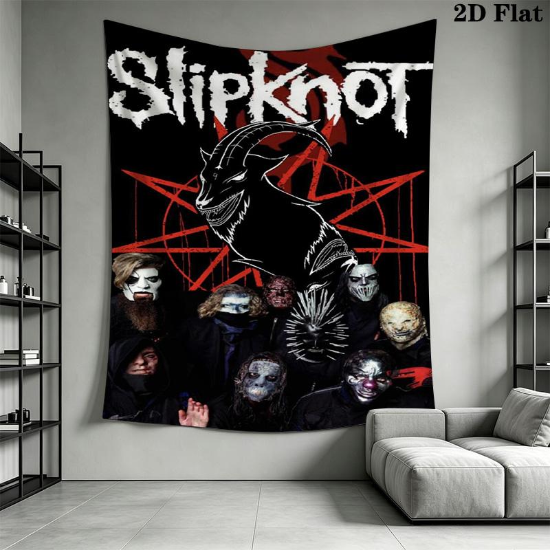 Slipknot 2D Flat Tapestry Tapestry Fashion Print Background Cloth Wall Covering Decoration Soft Work Of Art