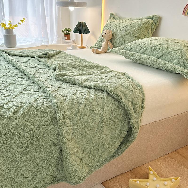 2025Новый Теплый Тафтовый Мягкий Утолщенный Коралловый Флис Одеяло Плед