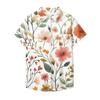 Women's Short Sleeved Shirt, Daily Fashion Printed Button Top, Chest Pocket Cardigan
