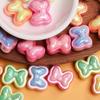 10 шт. акриловые УФ-двойные цветные стерео бусины с бантом DIY ювелирные аксессуары материалы для изготовления браслетов и сережек