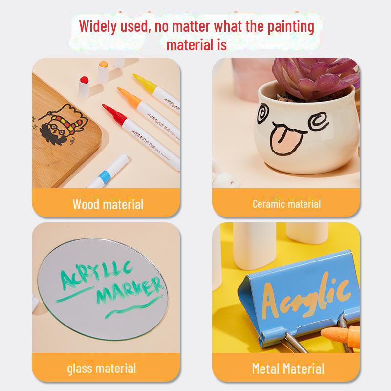 Acrylic Waterproof Painting & Graffiti Shoe Marker Set – Smooth, Durable DIY Art Pens