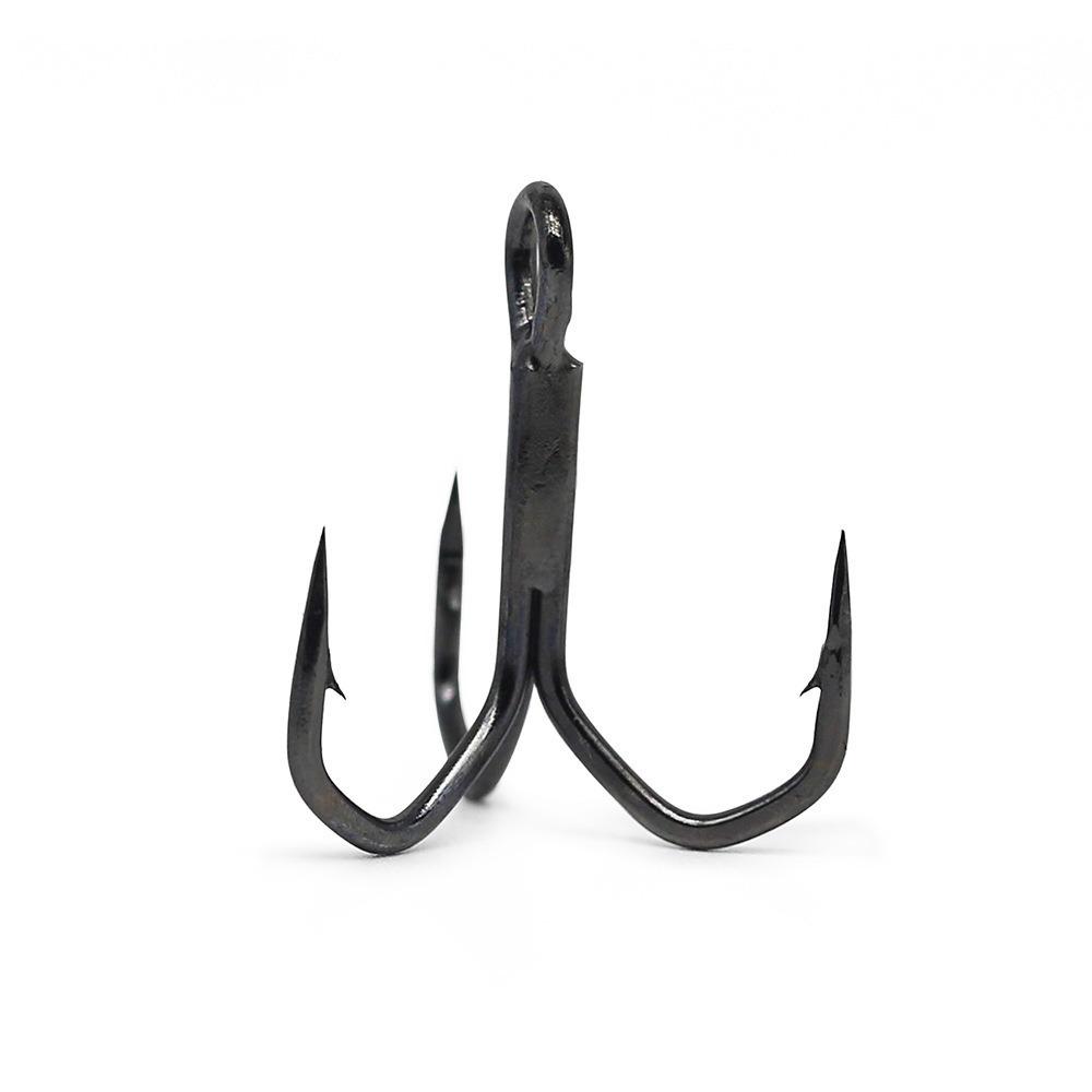 10pcs Black Color Treble Hook High Strength Bass Hooks 2026 Fishing Lure Hooks Bass Fishing