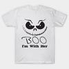 T Shirt Women Halloween Im With Her T Shirt Harajuku Print Kawaii Tshirt Summer Short Sleeve Female T-Shirt Top Tee