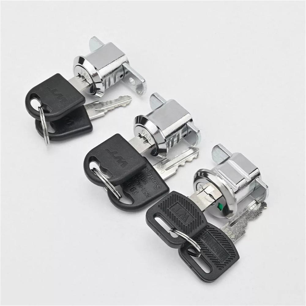 Iron Cabinet Insert Linkage Toolbox Lock Durable Portable Drawer Lock Fastening Tab 180° Rotation Unlocking File Cabinet Lock