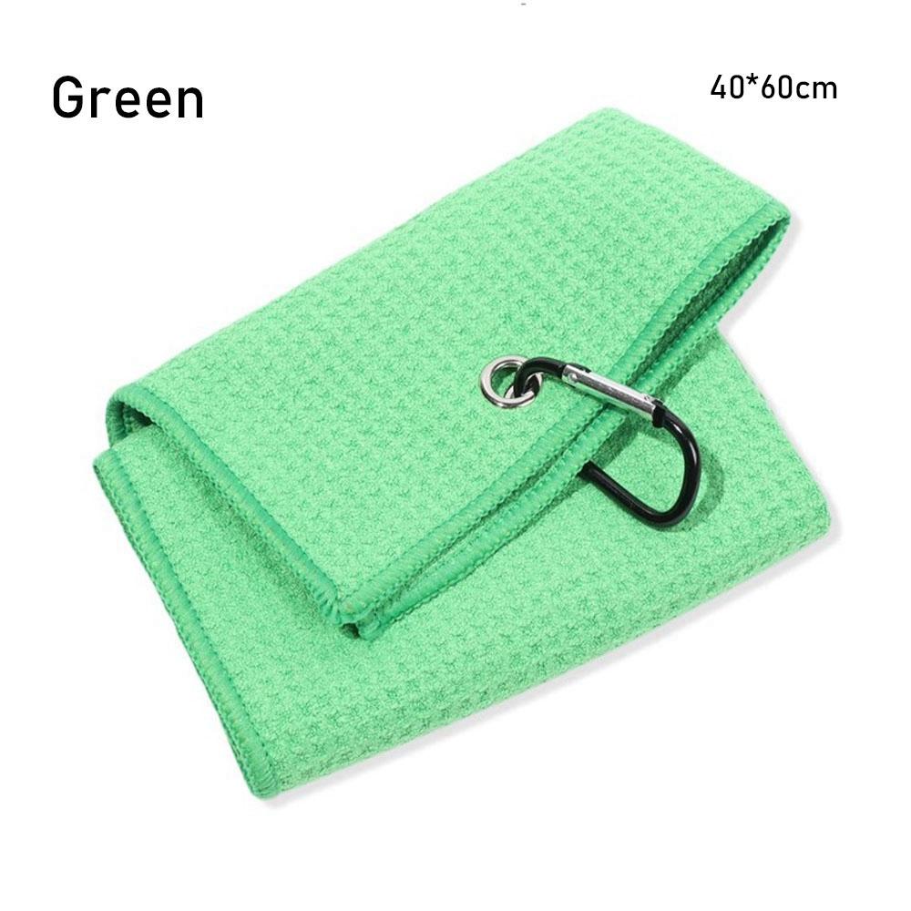 High Water Absorption Microfiber With Carabiner Hook Cleans Clubs Cleaning Towels Golf Towel