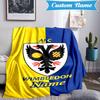 Custom Name Wimbledon Football Club Crest Blanket Lightweight Ideal Bedding Blanket Perfect for Travel, Camping, Living Rooms, Sofas,Christmas gift