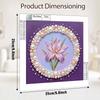 Pearl painting kit DIY purple lily flower art. home or office wall decoration