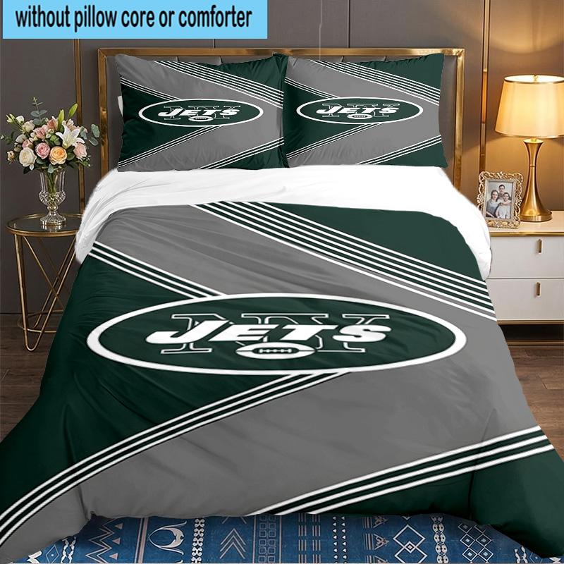New York Football Logo 3pcs Bedding Set,Including 1pc Duvet Cover And 2pcs Pillowcases Perfect Gift for Christmas,Ideal for Bedroom, Dormitory
