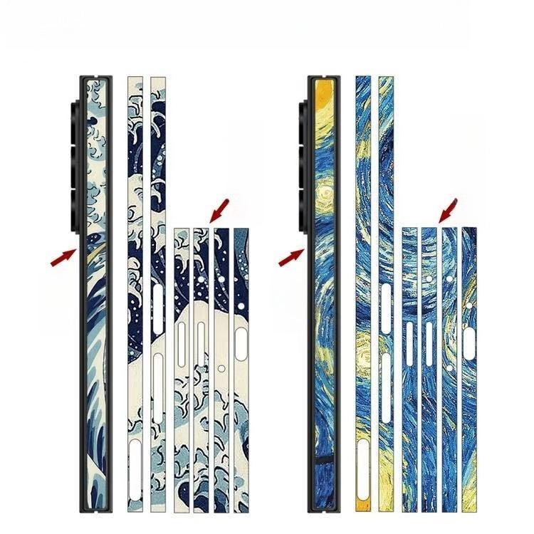 Colorful Skin Phone Sides Sticker Frame Film For SAMSUNG Z Fold6 5 7Matte Edge For Galaxy Z Fold 3 2 5G Wrap