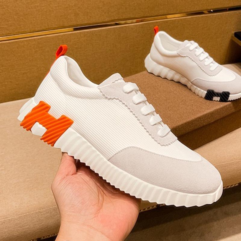 Мужская повседневная уличная обувь Матовая кожа Дышащая Беговая обувь Модный бренд Легкая роскошь Мода Контрастная Спортивная обувь