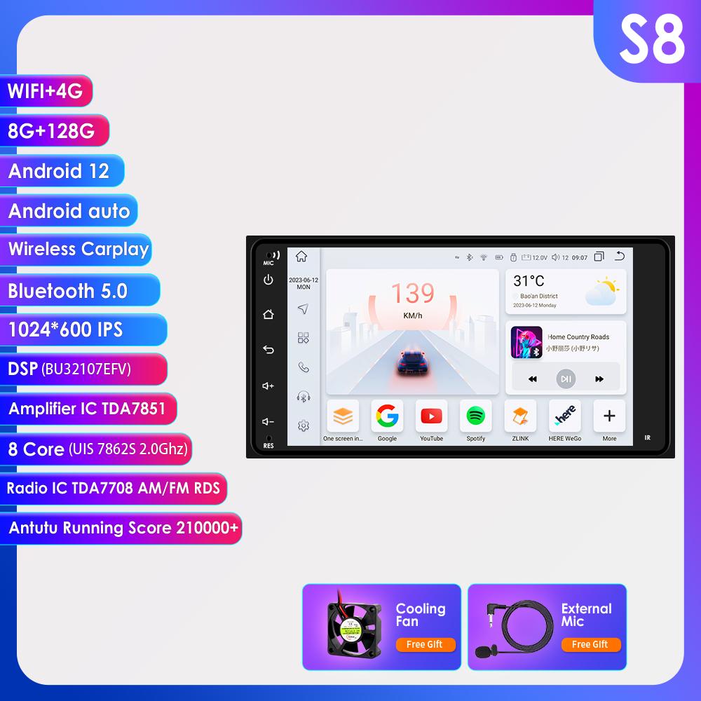 Hizpo 7" Car Radio Multimedia Player Universal For Toyota 4Runner Camry Corolla Tuntra RAV4 Navigation Android Autoradio Stereo