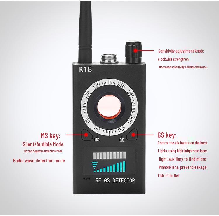 Детектор сигналов K18: Антишпионская камера, GPS-трекер и сканер магнитного позиционирования