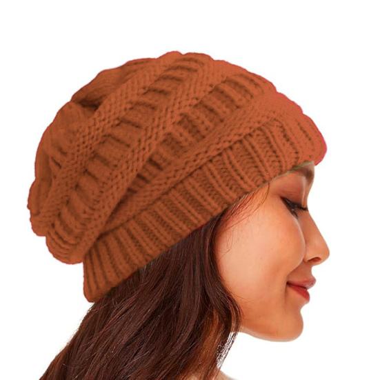 Унисекс зимняя шапка плотная вязка ветрозащитная сохраняющая тепло защита ушей головной убор без полей эластичная мешковатая кепка для школы и лыж