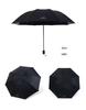 Автоматический зонт с защитой от УФ-излучения - индивидуальный логотип, тройной, черный, анти-УФ, солнцезащитный рекламный подарочный зонт