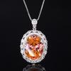 Jewelry Copper Bottom Gold-Plated Simulation Bird'S Nest Cut Egg-Shaped Temperament Pendant Main Stone 15 * 20
