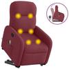 VidaXL Reclining Massage Armchair Burgundy Red Fabric, Lift Recliner, Recliner for 3302985