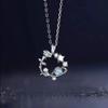 Little Prince and Rose Necklace for Women Trendy Ins Style Light Luxury Fantasy Planet Pendant Collarbone Neck Chain