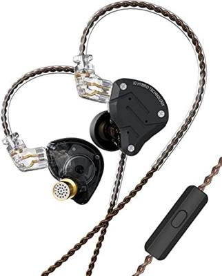 Проводные наушники KZ ZS10 PRO, Внутриканальные, 4BA+1DD, Наушники высокого класса, Наушники в китайском стиле с заушными дужками, Высокая звукоизоляция, Алюминиевый сплав и смола