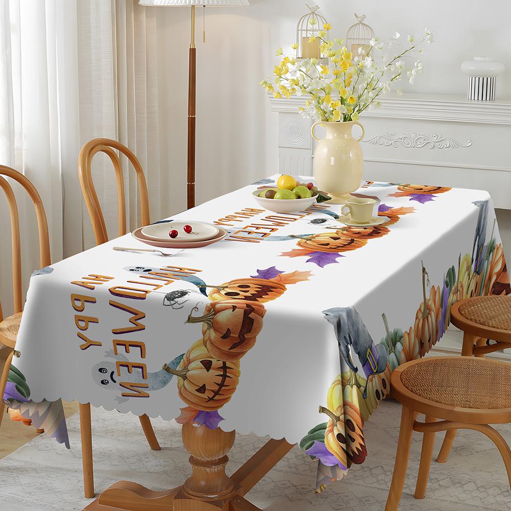 Скатерть 1шт водонепроницаемая и жиростойкая обеденная столовая обитая полиэфирной тканью