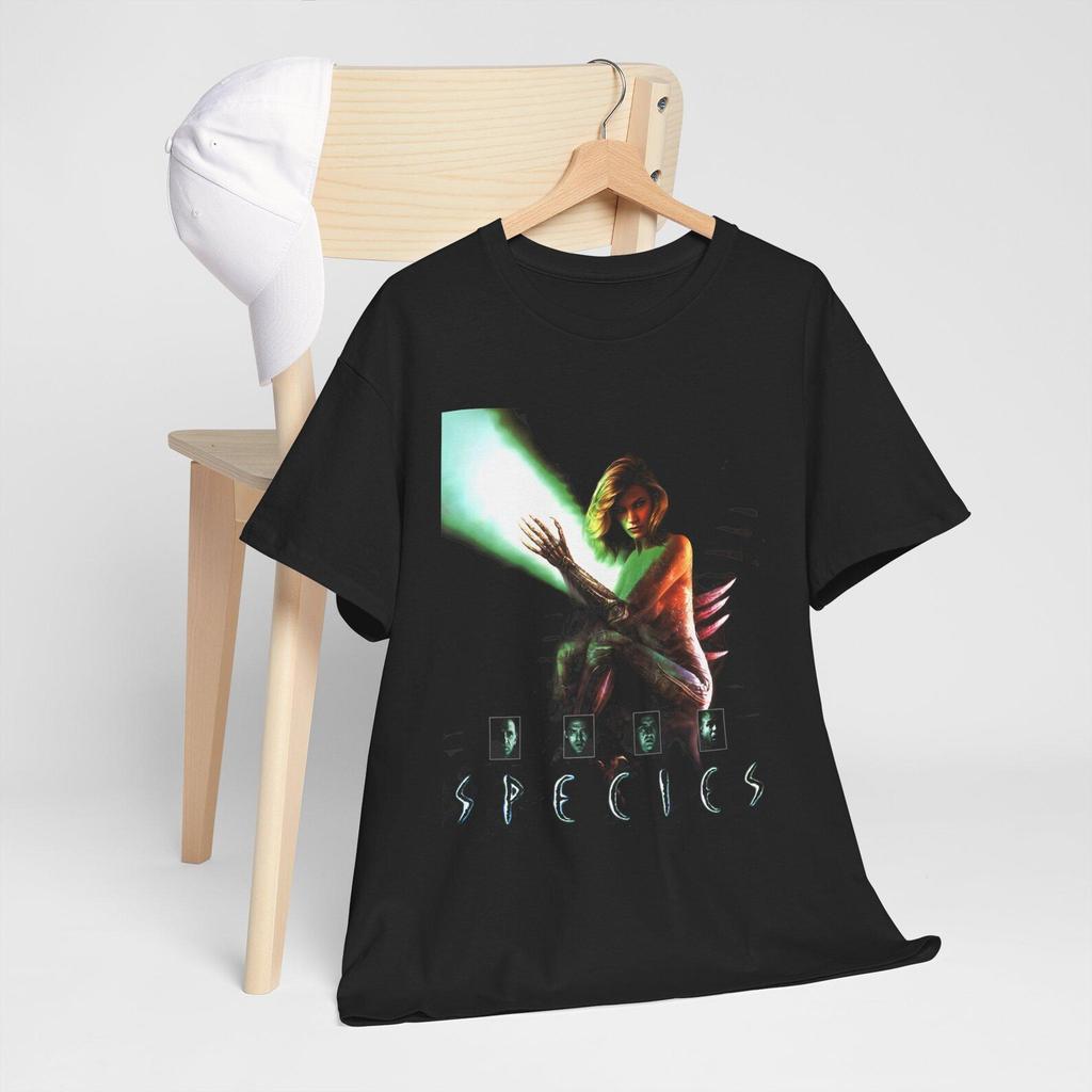 Species Sci-Fi 90's Classic Horror Movie Navy Black Tees T-Shirt Size S-5XL