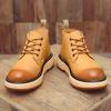 Ботинки Мартины, мужские кожаные туфли в британском стиле с большой головкой, мужская обувь с высоким берцем, бархатные модные ботинки для инструментов, короткие ботинки в британском стиле
