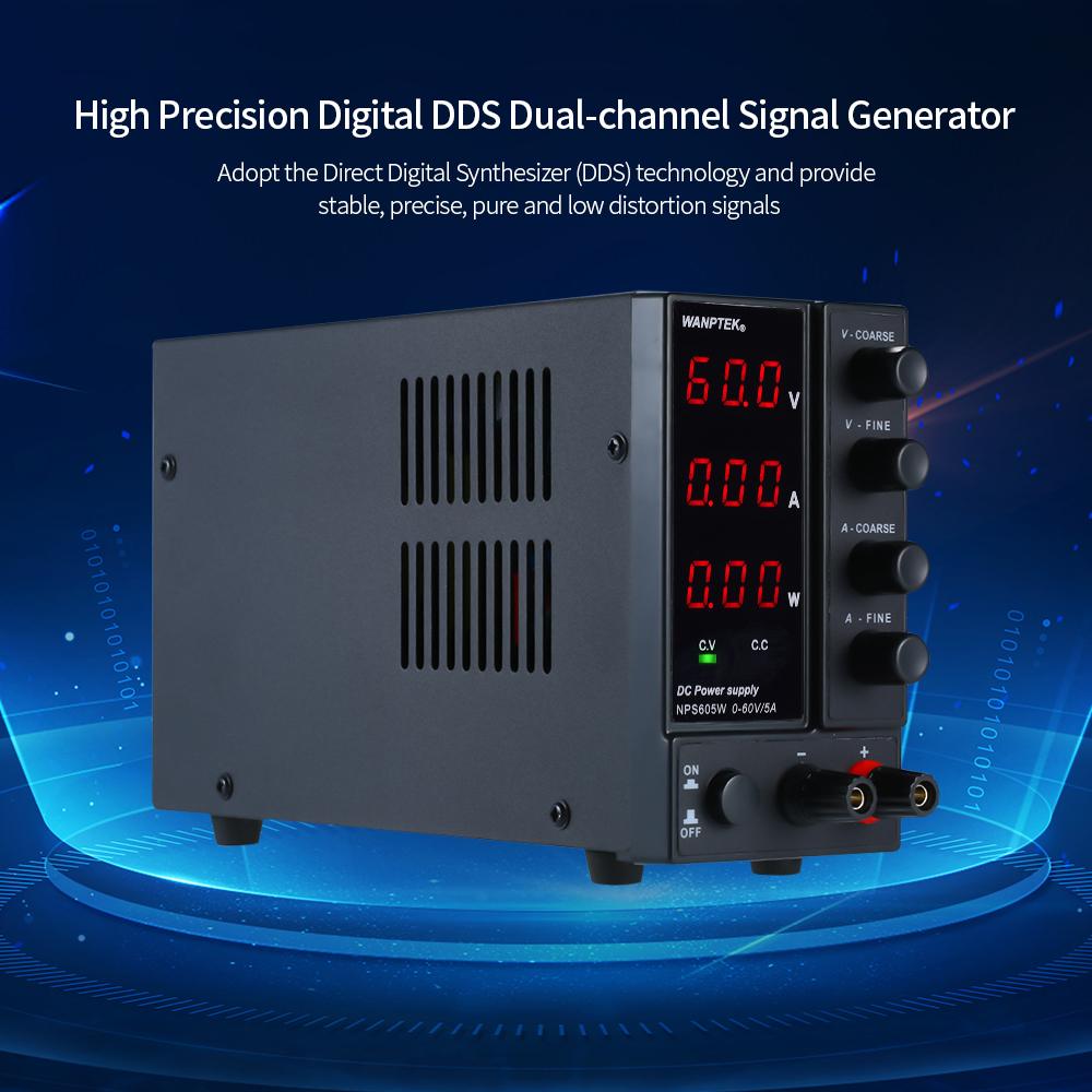 Импульсный источник питания постоянного тока WANPTEK NPS605W ​​0-60 В 0-5 А, 3-значный светодиодный дисплей, высокая точность, регулируемый