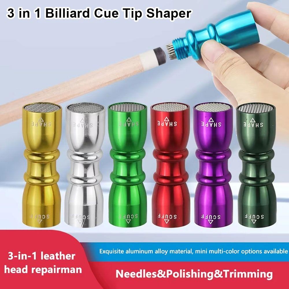 Colorful Tip Trim Tool Multifunctional Shaper Aerator Tapper Cue Tip Shaper Billiard Accessories