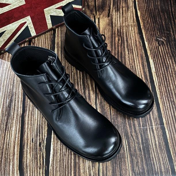 Кожаные мужские ботинки Ботинки Tooling Ботинки Desert Ботинки из натуральной кожи с подошвой Big Head Кожаные туфли Дерби Обувь для активного отдыха Мужские ботинки Martin