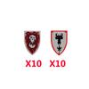 Средневековый военный замок, рыцарь, солдат, щиты, флаги, фигурки из фильмов, аксессуары, миниатюрные игрушки-кирпичи, подарки.