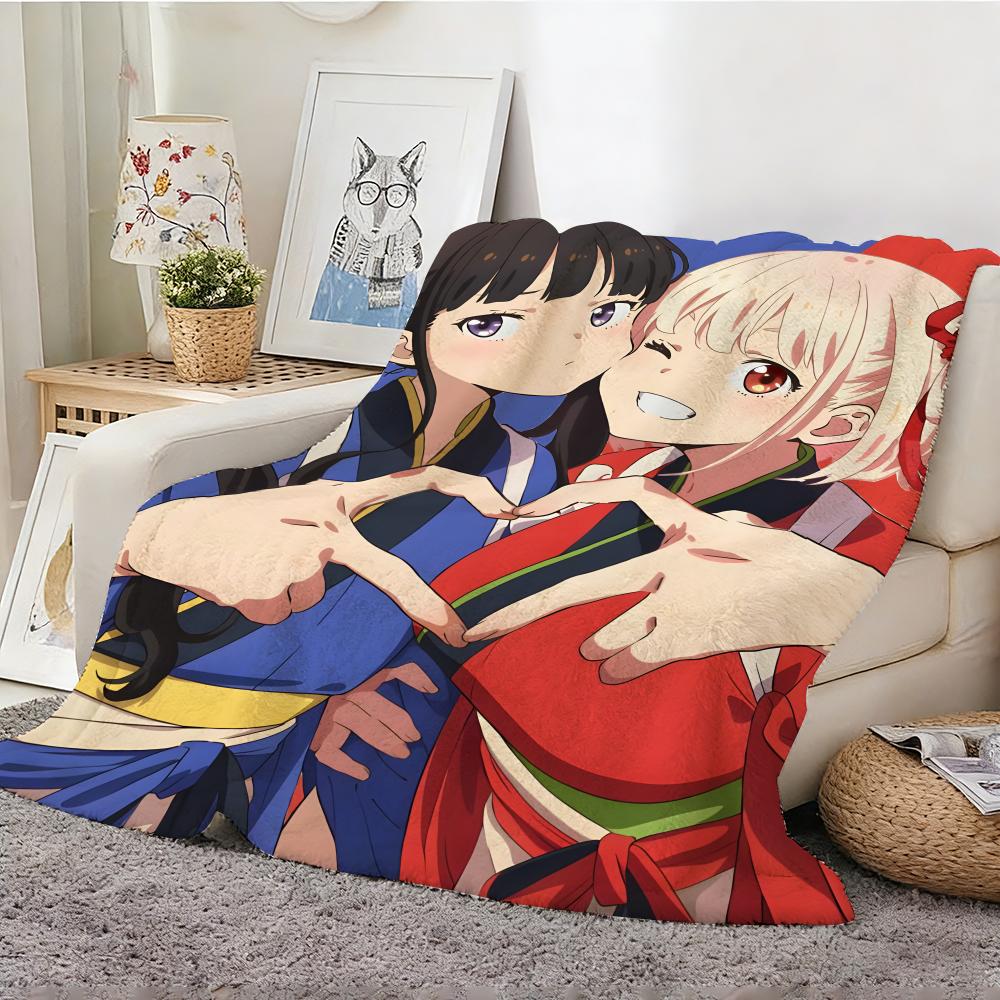 Lycoris Recoil Бросок Легкое 240 г Фланелевое Одеяло Мягкое Приятное для Кожи для Летнего Охлаждения
