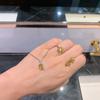 Sace Gems Классические прямоугольные комплекты ювелирных изделий из медного сплава с желтым цирконом, подарки для свадебной вечеринки