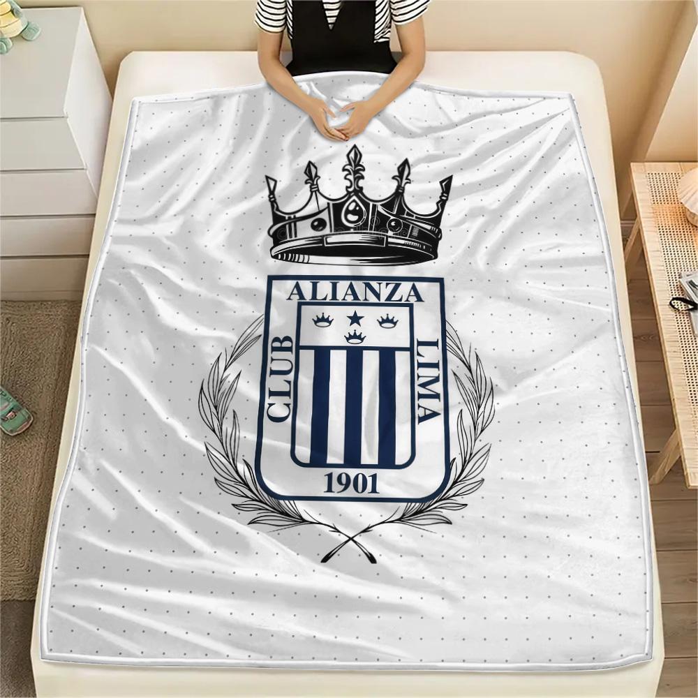 Club Alianza Lima Flannel Blanket, High quality Comfortable for All Seasons, Home Decor, Warmth and Comfort